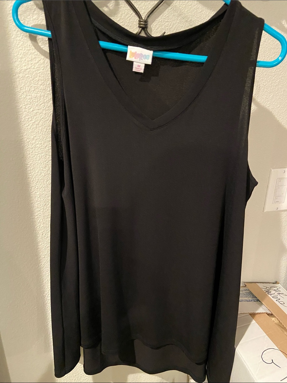 LuLaRoe Black V-Neck Sleeveless Tank